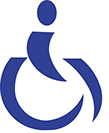 Icono estilizado de una silla de ruedas